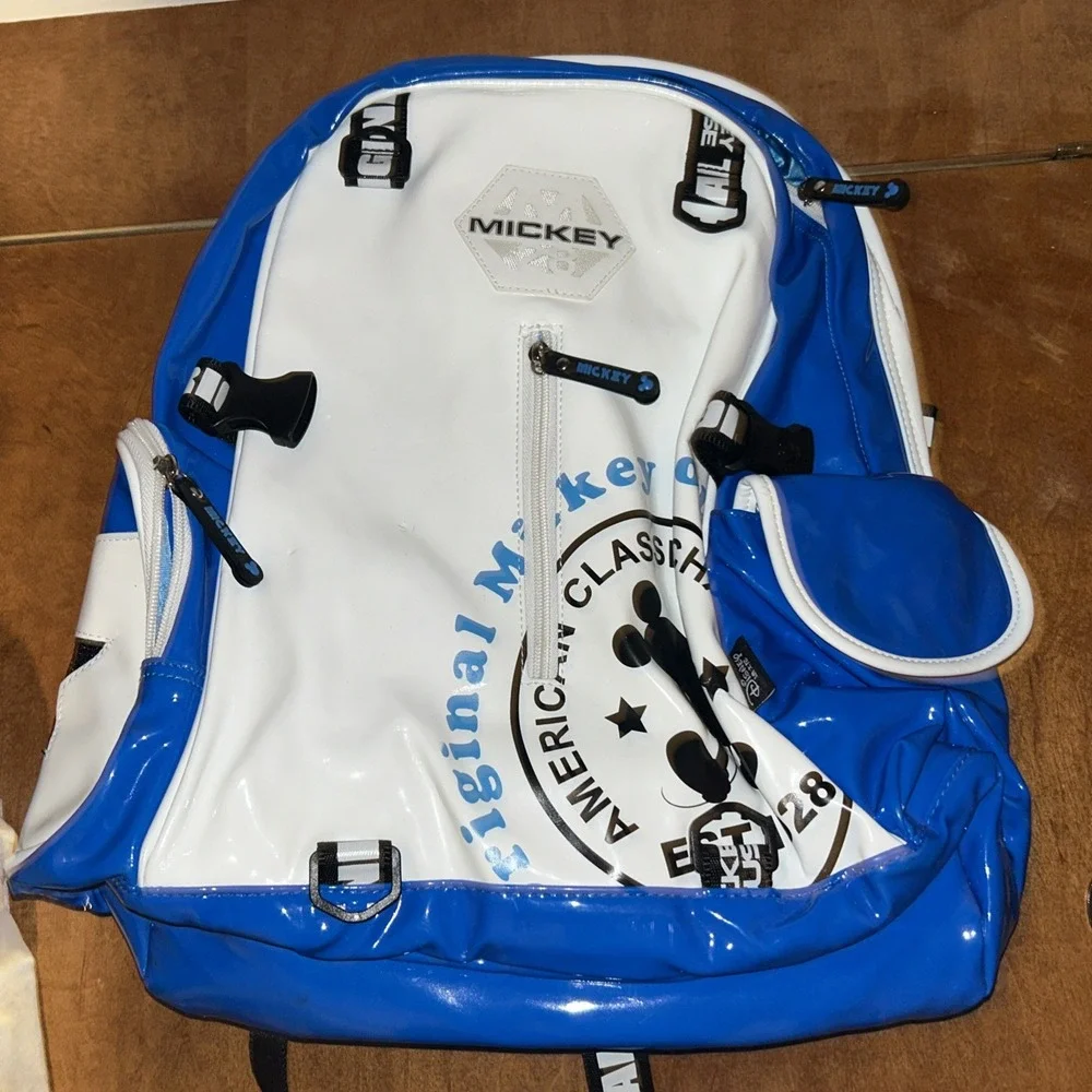 Shanghai Disney Blue/White Mickey‎ Mouse Backpack Super Cool - RARE